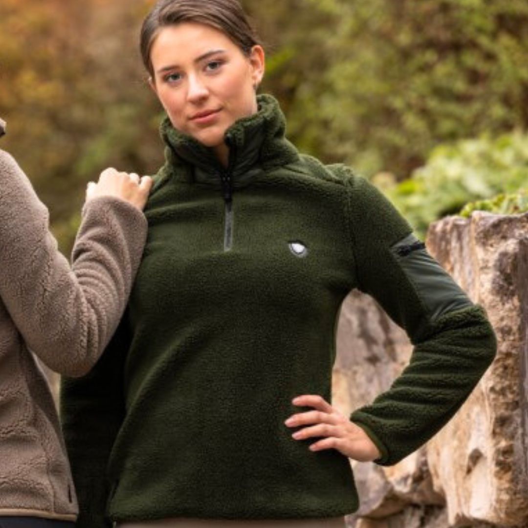 Covalliero Women's Fleece Jumper in Opal Green