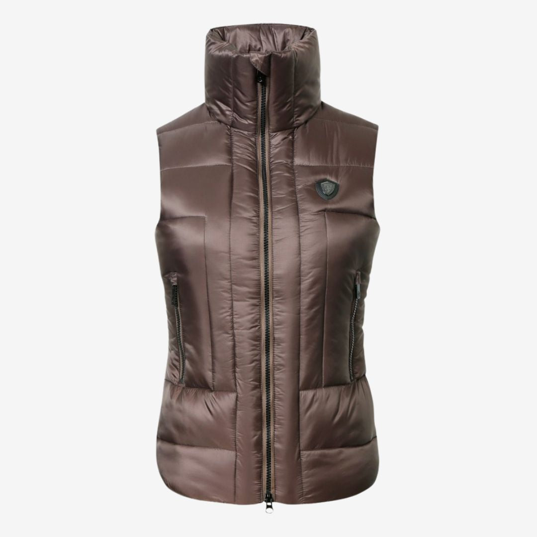 Covalliero Women's Quilted Bodywarmer in Coffee