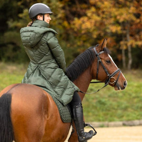 Covalliero Women's Quilted Coat in Opal Green