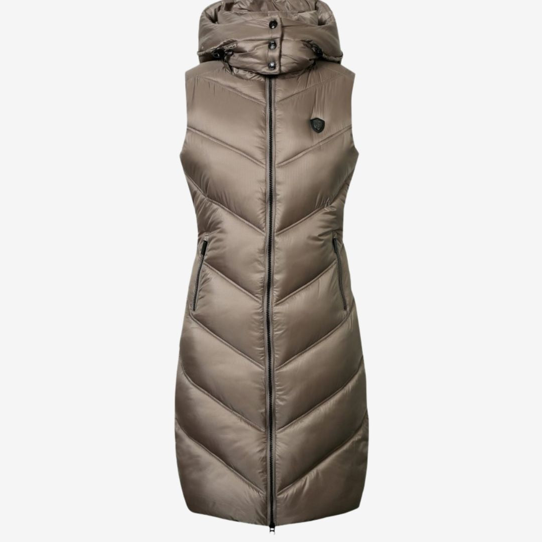 Covalliero Women's Quilted Long Bodywarmer in Tupe