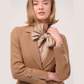 Cristina Barros Classic Blazer in Camel