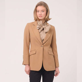 Cristina Barros Classic Blazer in Camel
