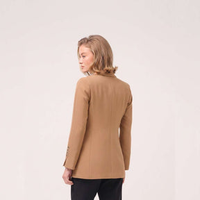 Cristina Barros Classic Blazer in Camel