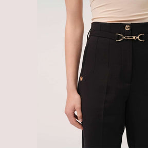 Cristina Barros Classic Trouser with Belt in Black