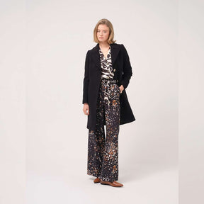 Cristina Barros Fitted Midi Coat in Black