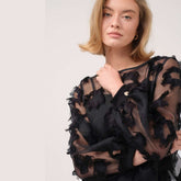 Cristina Barros Georgette Blouse in Black