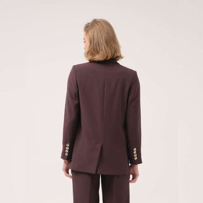 Cristina Barros Plain Blazer in Brown
