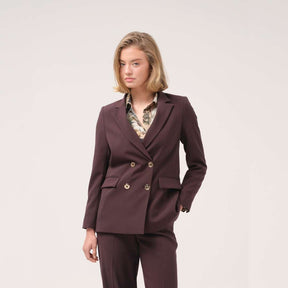 Cristina Barros Plain Blazer in Brown