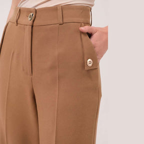 Cristina Barros Trouser Button Strap in Camel