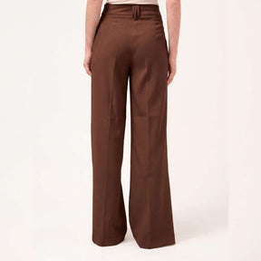 Cristina Barros Wide Leg Trouser in Brown