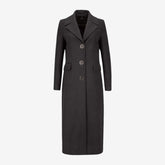 Cristina Barros Women's Long Militaly Coat in Black