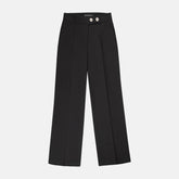Cristina Barros Women's Plain Wide Trousers in Black