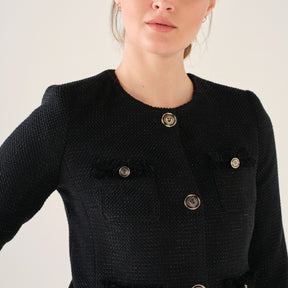 Cristina Barros Women's Short Chanel-Style Coat in Black