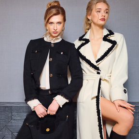 Cristina Barros Women's Short Chanel-Style Coat in Black