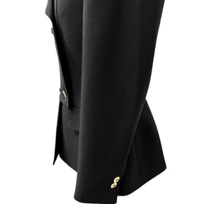 Cristina Barros Women's Waisted Blazer in Black with Peplum