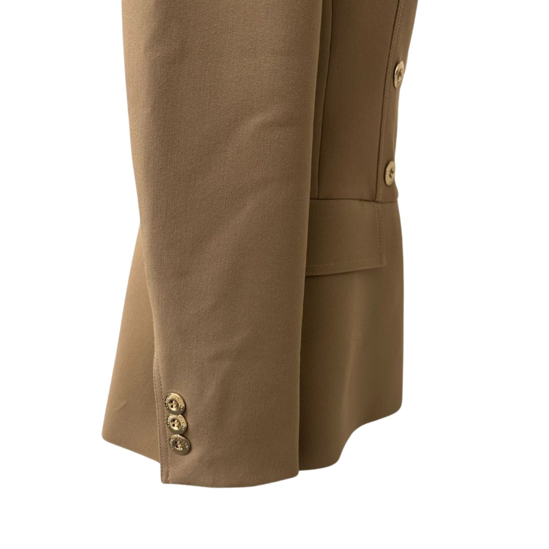 Cristina Barros Women's Waisted Blazer in Camel with Peplum