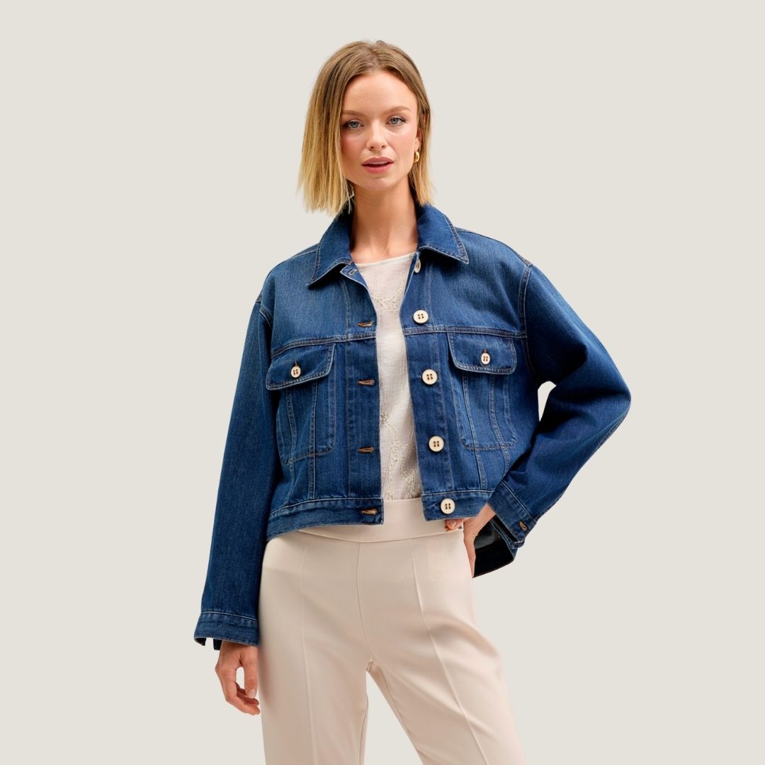 Cristina Barros Women's Denim Jacket in Blue