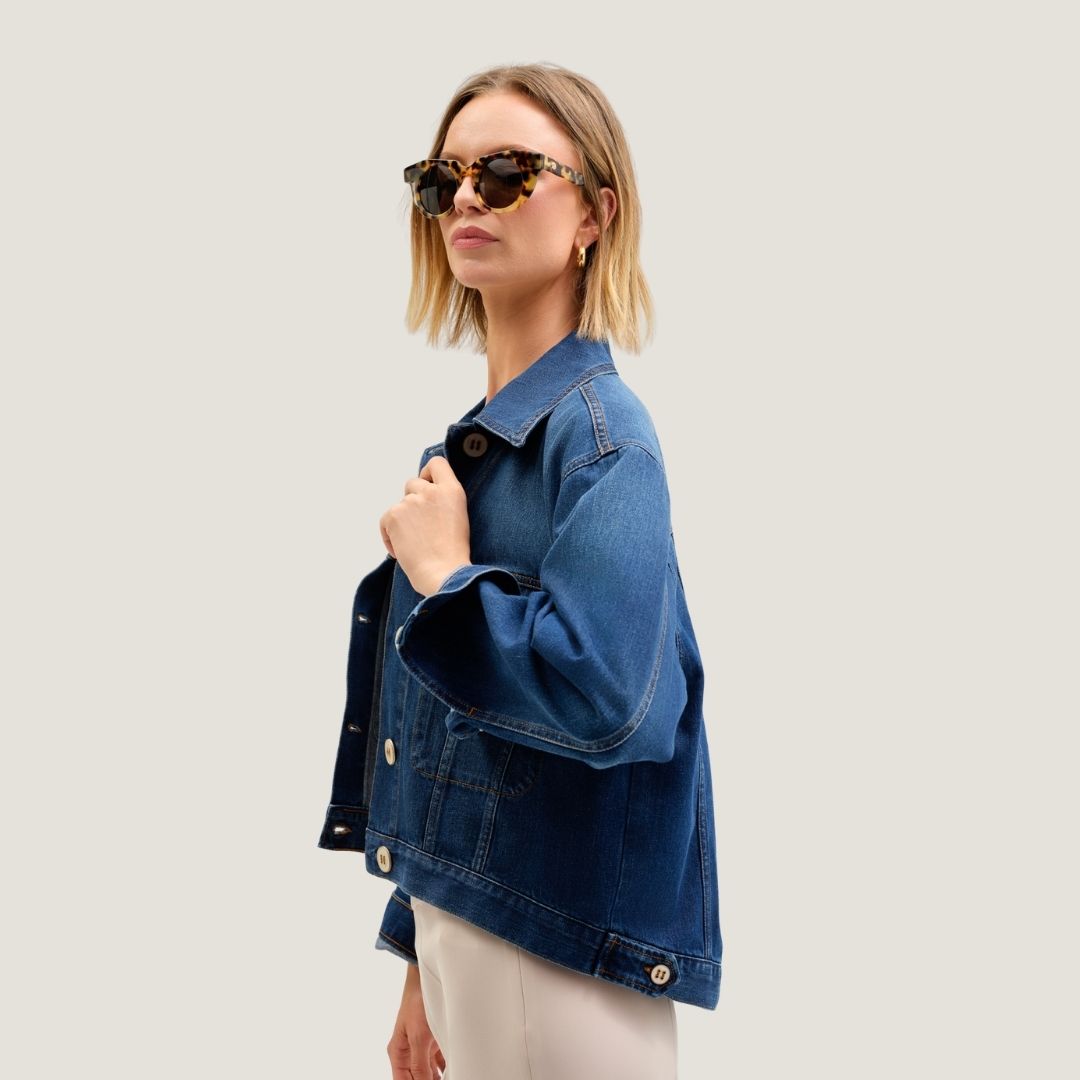 Cristina Barros Women's Denim Jacket in Blue