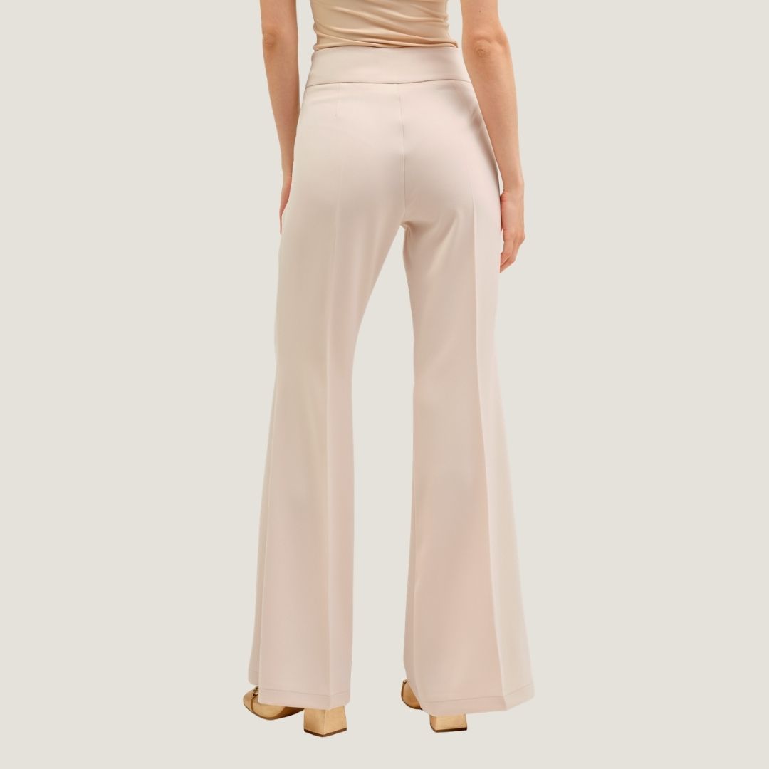 Cristina Barros Women's Flared Pants in Cream
