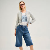 Cristina Barros Women's Tweed Jacket with Round Neckline