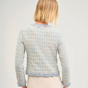 Cristina Barros Women's Tweed Jacket with Round Neckline