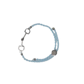 Dapple Equestrian Classic Bracelet in Blue Silver