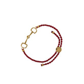 Dapple Equestrian Classic Bracelet in Burgundy Gold