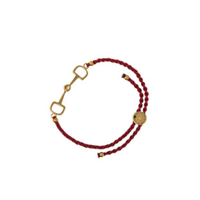 Dapple Equestrian Classic Bracelet in Burgundy Gold