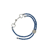 Dapple Equestrian Classic Bracelet in Navy Silver