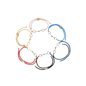 Dapple Equestrian Classic Bracelet in Pink Silver