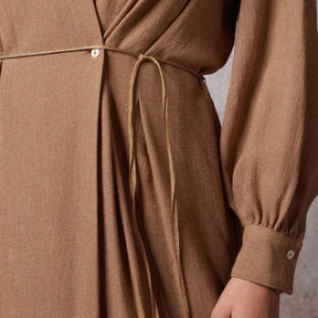 Diega Women's Roska Wrap Dress in Camel