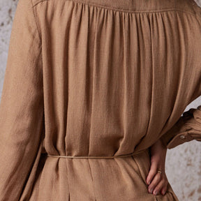 Diega Women's Roska Wrap Dress in Camel