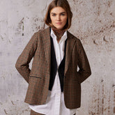 Diega Women's Vikelo Check Jacket in Brown