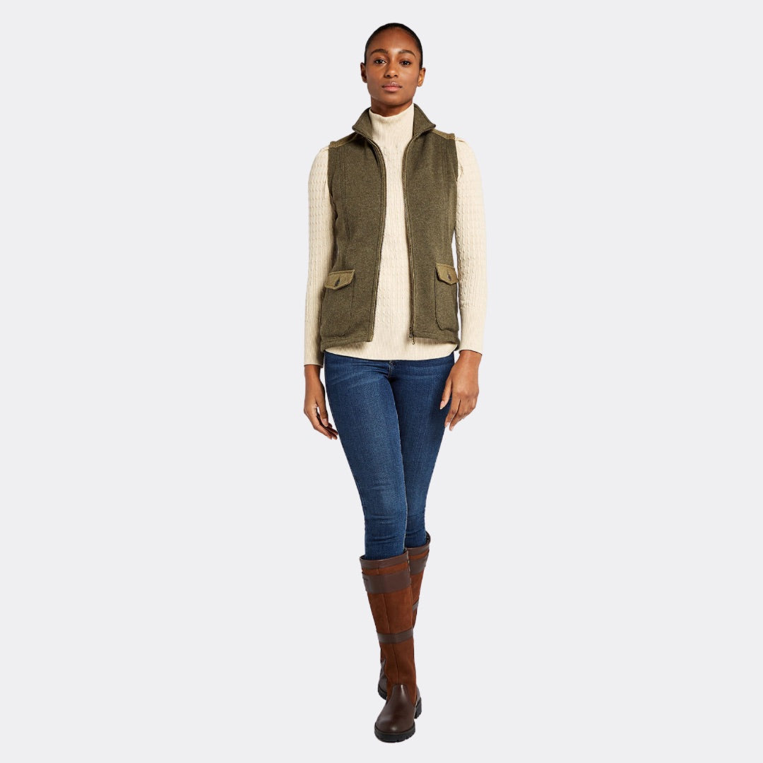 Dubarry Women's Cherrywood Gilet in Dusky Green