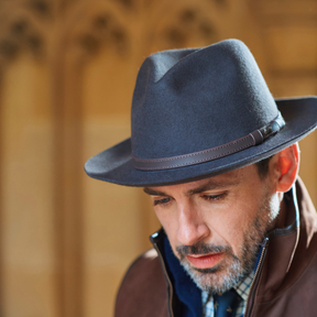 Dubarry Frontier Fedora Hat in Navy