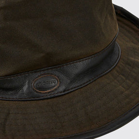 Dubarry Macreddin Wax Bucket Hat in Olive