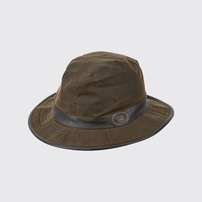 Dubarry Macreddin Wax Bucket Hat in Olive