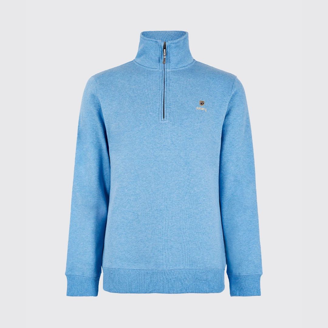 Dubarry Men's Boyce Zip Neck Jumper in Azure Blue