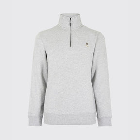 Dubarry Men's Boyce Zip Neck Jumper in Grey Marl