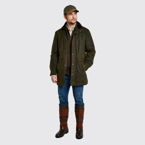 Dubarry Men's Chalkhill Wax Jacket in Olive