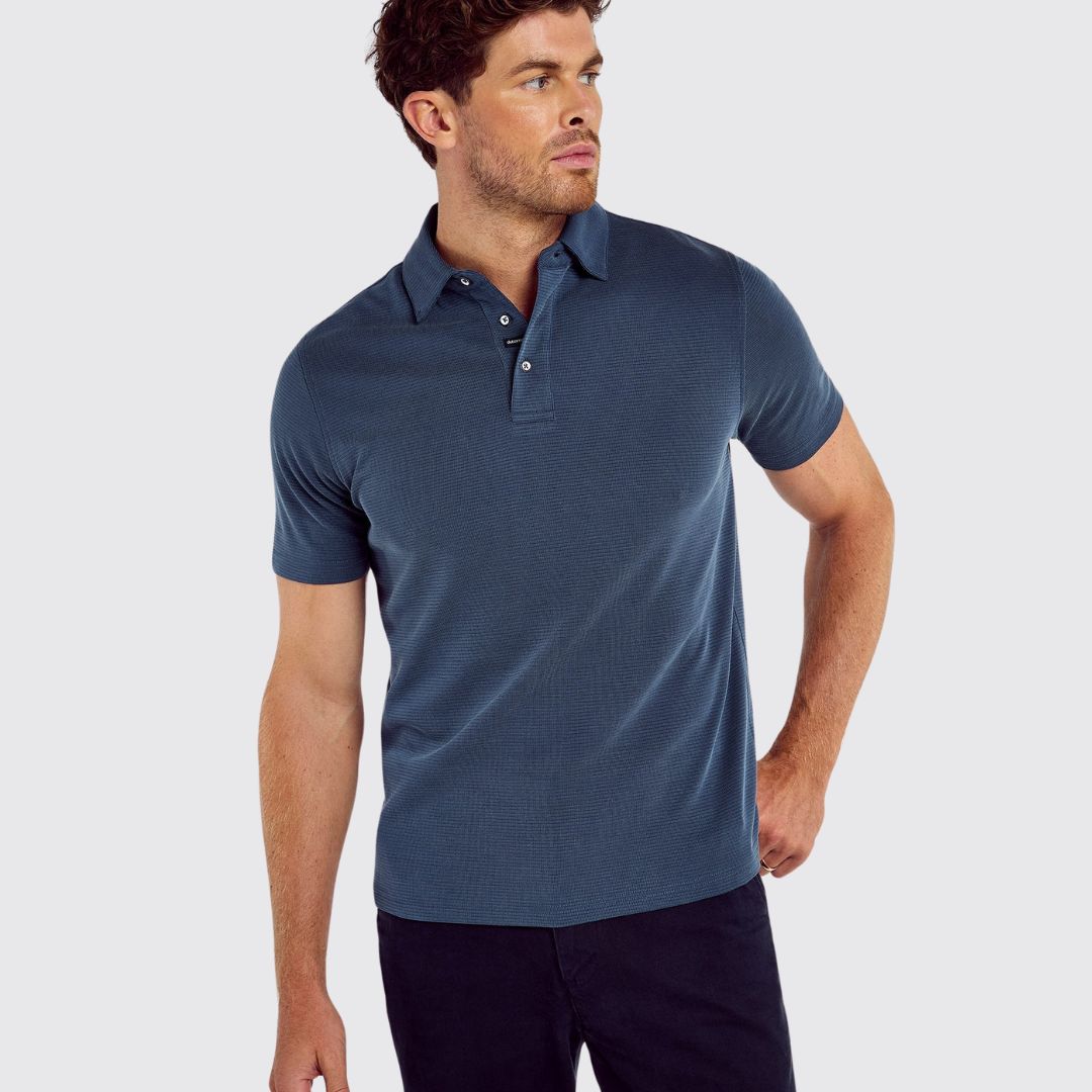 Dubarry Men's Gilligan Tencel™ Modal Polo Shirt in Atlantic