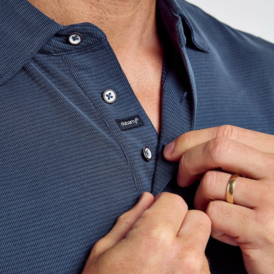 Dubarry Men's Gilligan Tencel™ Modal Polo Shirt in Atlantic
