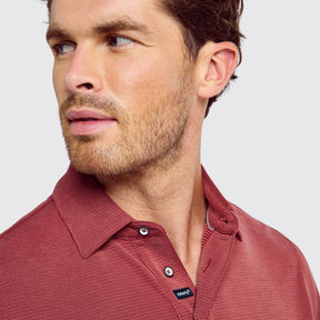 Dubarry Men's Gilligan Tencel™ Modal Polo Shirt in Wine