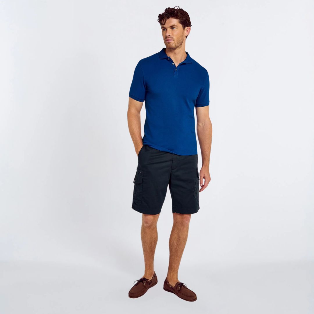 Dubarry Men's Jennings Cotton Pique Polo Shirt in Cobalt