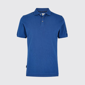 Dubarry Men's Jennings Cotton Pique Polo Shirt in Cobalt