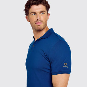 Dubarry Men's Jennings Cotton Pique Polo Shirt in Cobalt