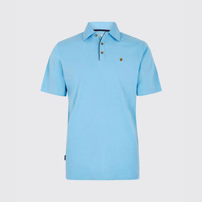 Dubarry Men's Kilmurray Three-Button Polo Shirt in Azure Blue