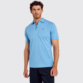 Dubarry Men's Kilmurray Three-Button Polo Shirt in Azure Blue