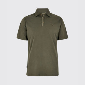 Dubarry Men's Kilmurray Three-Button Polo Shirt in Kelp