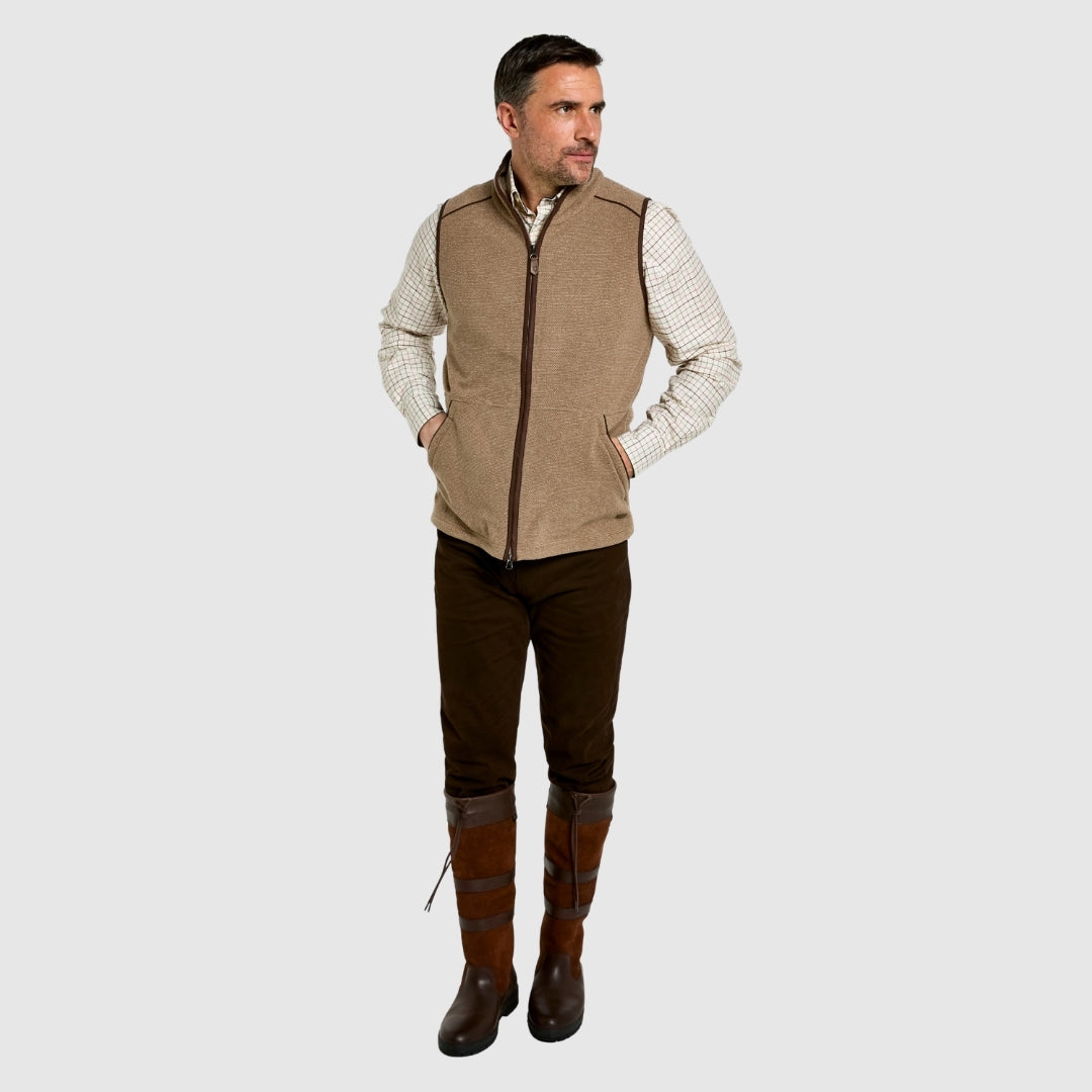 Dubarry Men's Lifford Fleece Gilet in Elk